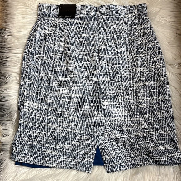NWT Banana Republic Blue Tweed Skirt - Picture 3 of 4